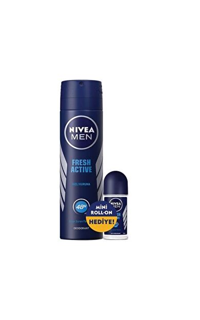 Nivea Deodorant Fresh Active Men 150 Ml + Mini Roll-On 25 Ml Set