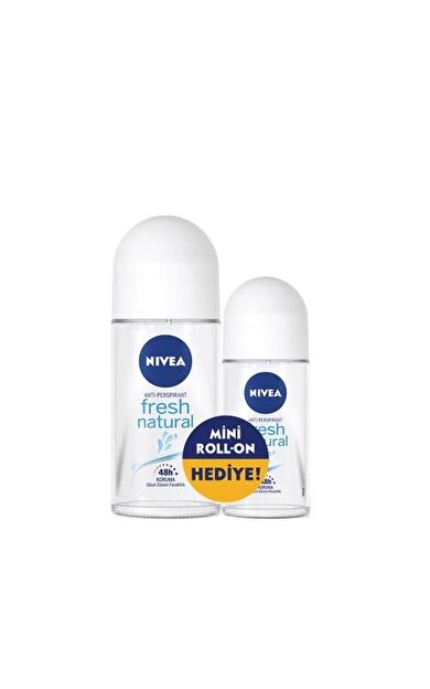 Nivea Deodorant Roll-On Fresh Natural Kadın 50 Ml + Mini Roll-On 25 Ml Set