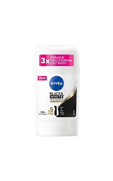 Nivea Deo Stick İnvisible Black&White İpeksi Pürüzsüzlük Kadın 50 Ml