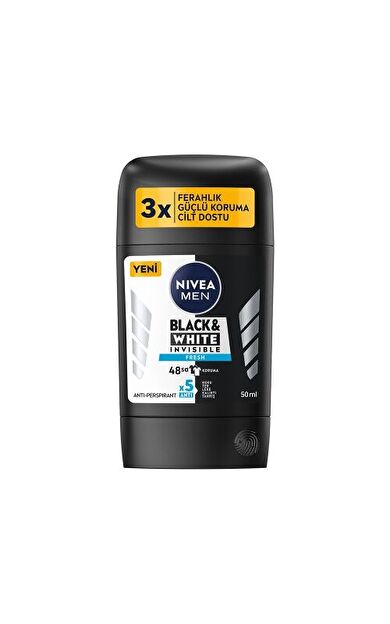 Nivea Deo Stick İnvisible Black&White Fresh Erkek 50 Ml