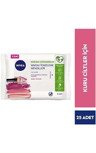 Nivea 3in1 Besleyici Makyaj Temizleme Mendilleri (Kuru Hassas Ciltler) 25 Adet