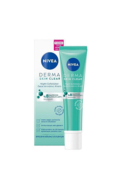 Nivea Derma Skin Clear Gece Arındırıcı Krem 40 ml