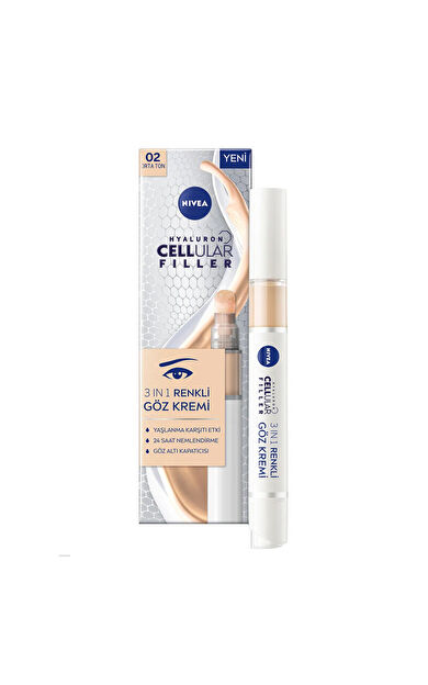 Nivea Hyaluron Cellular Filler 3in1 Renkli Göz Kremi Orta Ton 4 ml