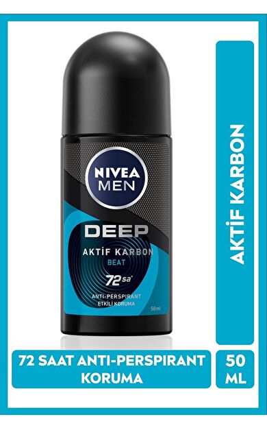 Nivea Men Deep Beat Black Carbon Roll On 50 ml