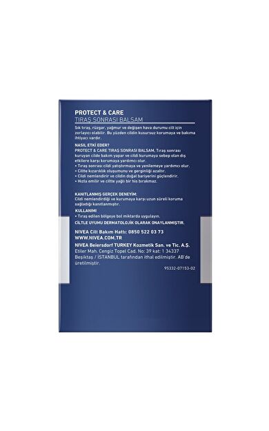 NIVEA MEN Erkek Protect&Care Nemlendirici Tıraş Sonrası Balsam 100 ml