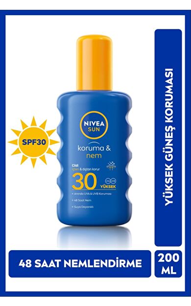 Nivea Sun Koruma ve Nem Spf 30 Güneş Spreyi 200 ml