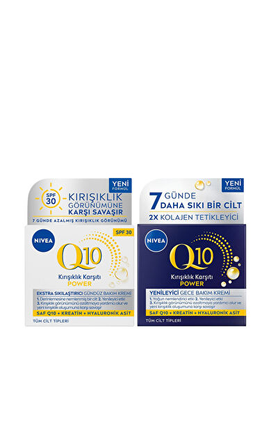 Nivea Q10 Power Kırışıklık Karşıtı Gündüz Kremi 50 Ml + Gece Kremi 50 Ml