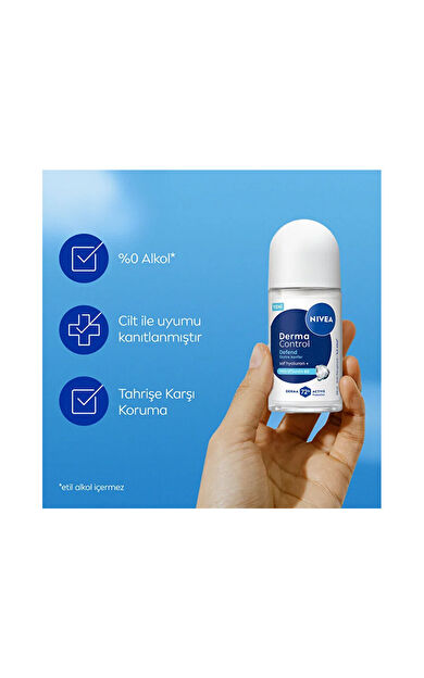 Nivea Deodorant Roll-On Derma Kontrol Tahriş Karşıtı Kadın 50 Ml
