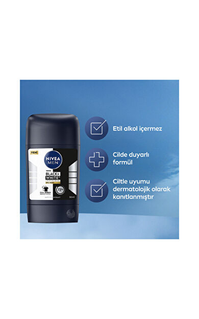 Nivea Deodorant Stick Invisible Black & White Epic Night Erkek 50 Ml