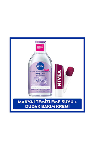 Nıvea Yüz Bakım Micellar Makyaj Temizleme Suyu 400 Ml + Lip Hediye Set
