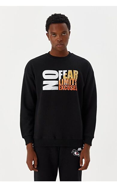 No Fear Erkek Sweatshirt Siyah M500260