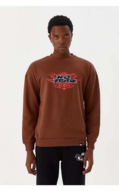No Fear Erkek Sweatshirt Kahverengi M500242
