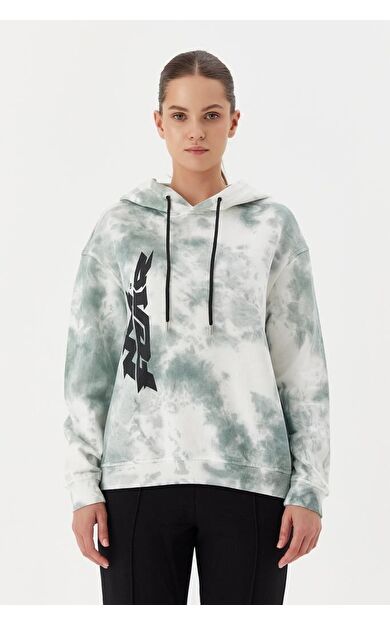 No Fear Kadın Sweatshirt Crop Batik Yeşil 72532