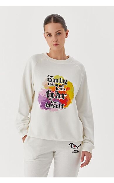 No Fear Kadın Sweatshirt Beyaz 72485