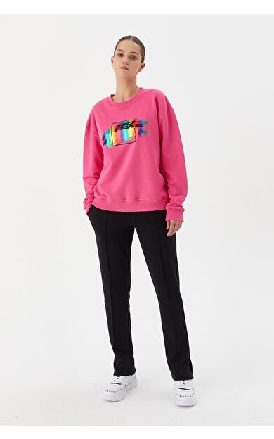 No Fear Kadın Sweatshirt Fuşya 72498