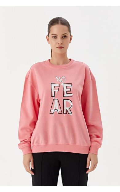 No Fear Kadın Sweatshirt Pembe 72500