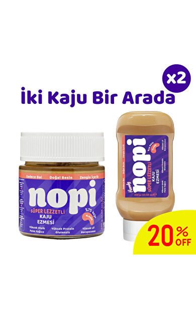 Nopi İkili Set - Klasik Kaju 200g &amp; Handy Kaju Ezmesi 300g