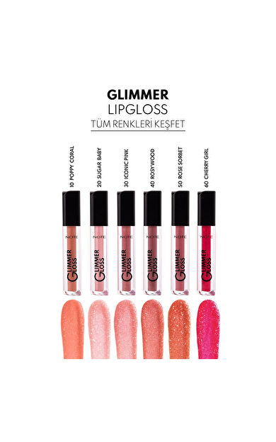 Note Glimmer Gloss 10 Poppy Coral
