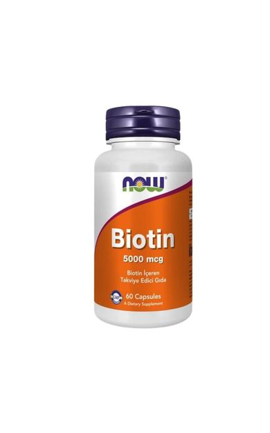 Now Biotin 5000 mcg 60 Kapsül