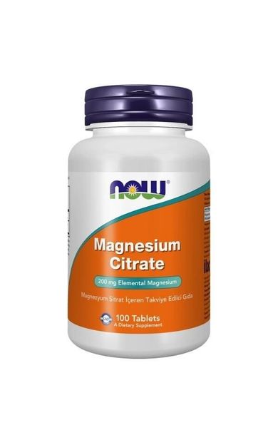 Now Magnesium Citrate 200 mg 100 Tablet