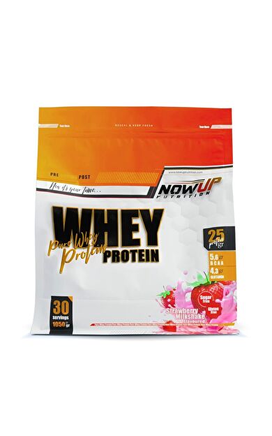 Nowup Nutrition %100 Whey Protein Tozu Çilek Aromalı | 1050 Gr - Kas Gelişimi ve Korunması