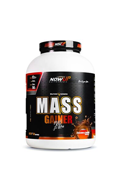 Nowup Nutrition Mass Gainer 4020g - Çikolata & Vanilya Aromalı - Kas Gelişimi & Kilo Artışı