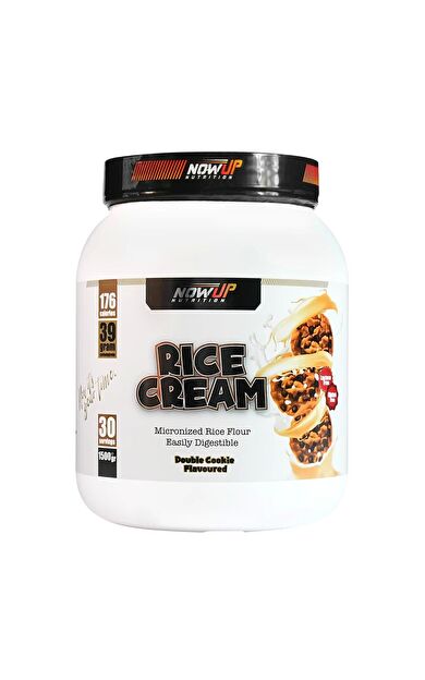 Nowup Nutrition Rice Cream Double Cookie 1500 g - Kurabiye Aromalı, Hızlı Enerji Kaynağı