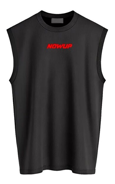 Nowup Nutrition Gym Rat Siyah Atlet | Oversize Sporcu Tank Top