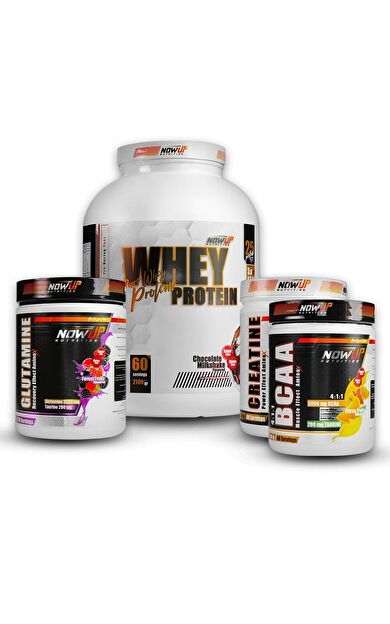 Nowup Nutrition Büyüme &amp; Güç Kazanımı Paketi | Glutamin, BCAA, Whey Protein ve Kreatin