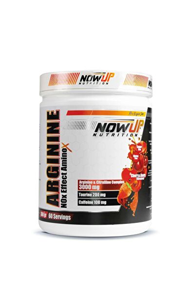 Nowup Nutrition Arginine NOX 360 gr 60 Servis Vişne Aromalı | Nitric Oxide (NOX) Etkisiyle Güç ve Dayanıklılık Desteği