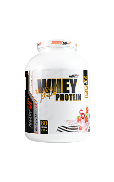 NOWUP %100 Whey Protein Tozu Çilek Aromalı 2160g 60 Servis
