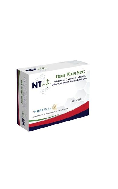 NTVita Imn Plus SeC Glutatyon, C Vitamini, L Arjinine ve Selenyum içerikli 30 Kapsül