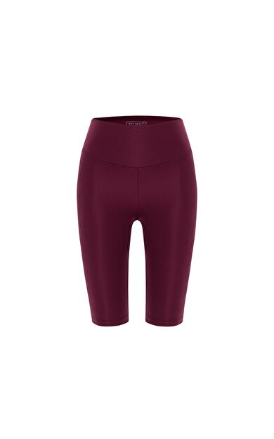 Nui Yoga Bordo Yüksek Bel Kısa Tayt