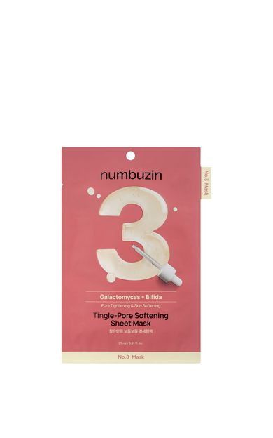 Numbuzin No.3 Tingle-Pore Softening Sheet Mask Gözenek Görünümü Azaltıcı Dengeleyici Yüz Maskesi