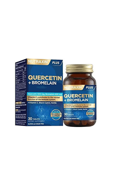 Nutraxin Bromelain ve Kuersetin İçeren Takviye Edici Gıda 30 Tablet