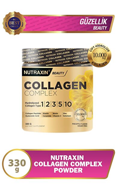Nutraxin Collagen Complex 1 2 3 5 10 Collagen Tip Aromasız Toz 330 gr