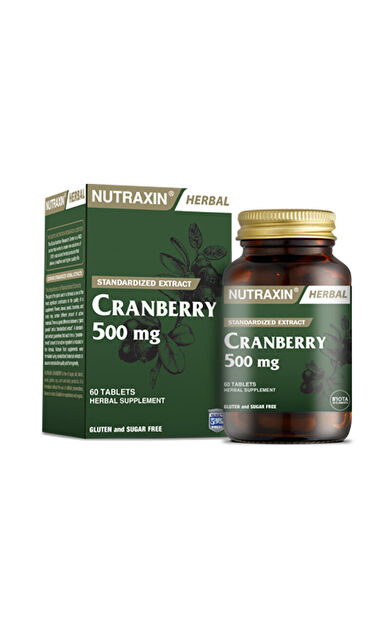Nutraxin Cranberry 500 mg Takviye Edici Gıda 60 Tablet