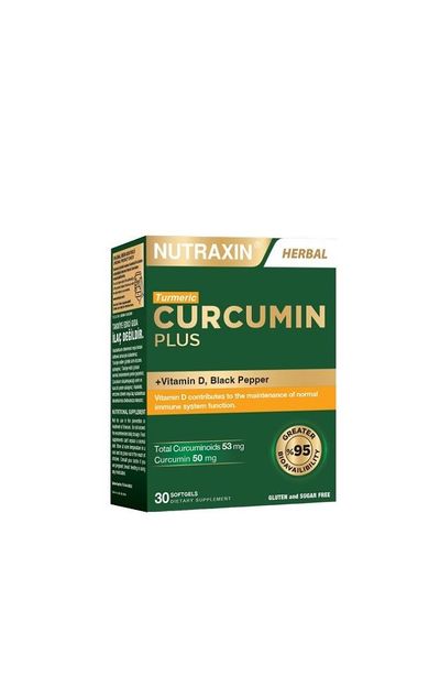 Nutraxin Curcumin Plus Vitamin D 50 mg 30 Kapsül