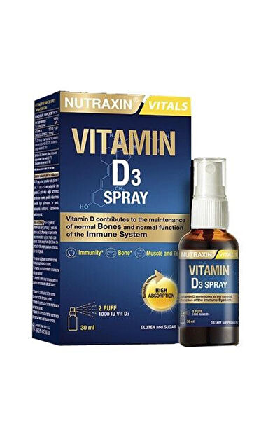 Nutraxin D3 Vitamin Sprey - Gıda Takviyesi 30 ml