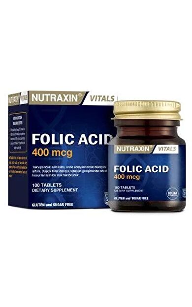 Nutraxin Folik Asit 400 Mcg 100 Tablet