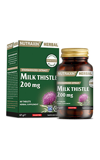 Nutraxin Herbal Milk Thistle 200mg 60 Kapsül