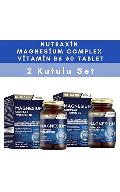 Nutraxin Magnesium Complex + Vitamin B6 60 Tablet-2 ADET - SKT: 02/2029