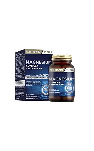 Nutraxin Magnesium Complex + Vitamin B6 60 Tablet - SKT:02/2029