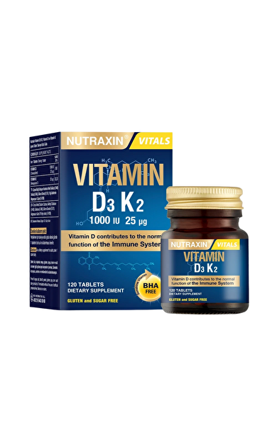 NUTRAXIN Vitals Vitamin D3K2 120 Tablet