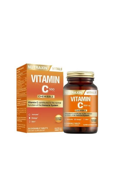 Nutraxin Vitamin C 500mg 30 Çiğneme Tableti