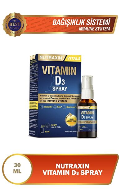 Nutraxin Vitamin D3 1000 IU Sprey 30 ML