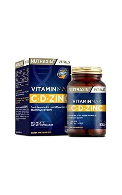 Nutraxin Vitamin Max C + D Zinc 60 Tablet