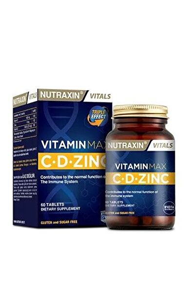Nutraxin Vitamin Max C + D Zinc 60 Tablet