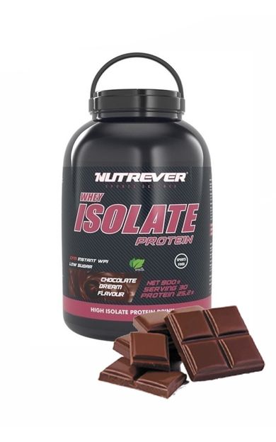 Nutrever Whey Isolate Çikolata Aromalı Izole Protein Tozu 900 gr