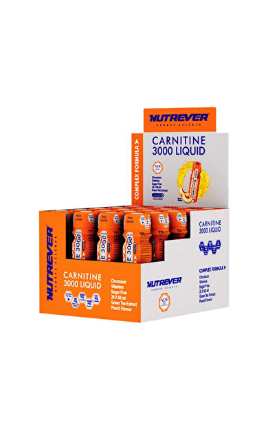 Nutrever L-Carnitine 3000 Liquid 20 Ampul Şeftali Aromalı Skt:12.2026